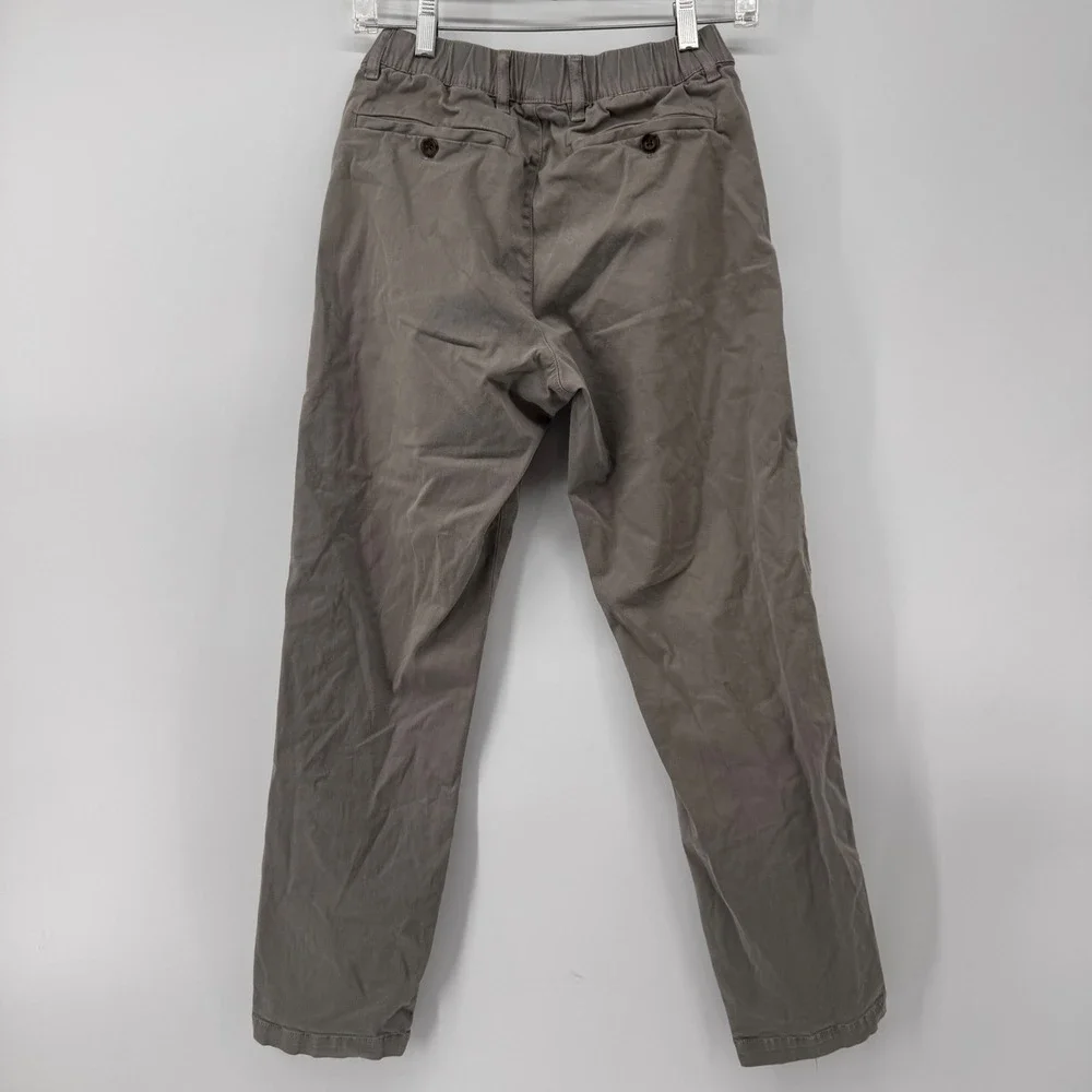Bearbottom Clothing Chino Pants Mens S 30 Gray Taupe Elastic Waist Stretch Twill